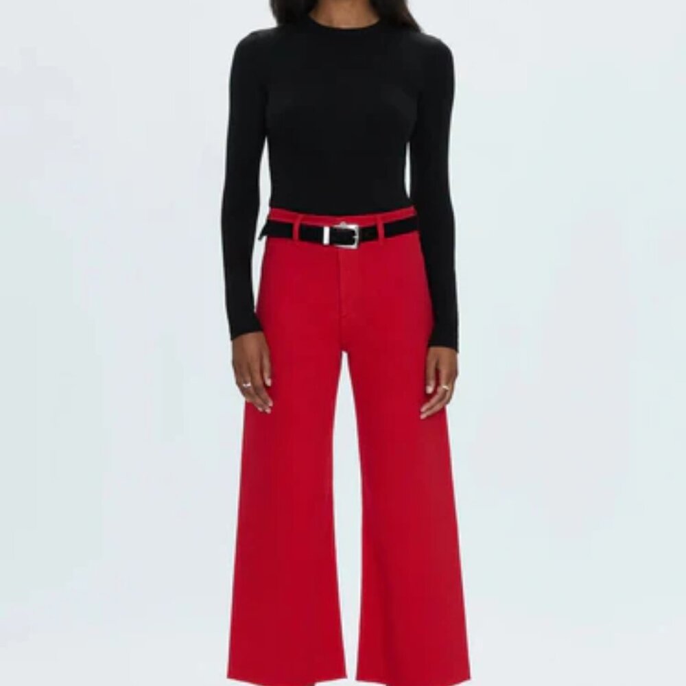 Pistola Penny Crop Wide Leg in Ruby - Size 27 - Picture 3 of 9